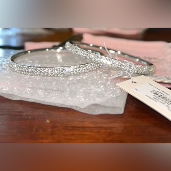 Two Kate Spade Silver Color Crystal Bracelets. - Picture 1 of 5